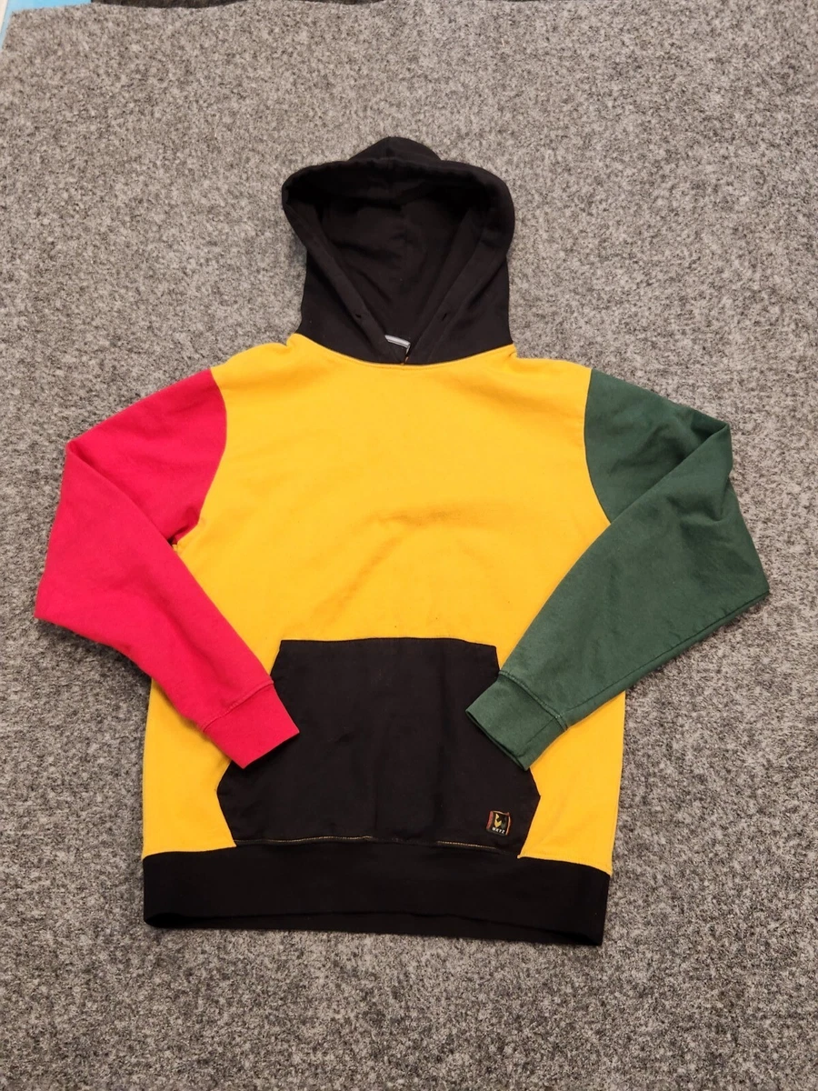 WXYZ Color Block Hoodie Sweatshirt Adult Medium Yellow Green Red Black Mens  | eBay