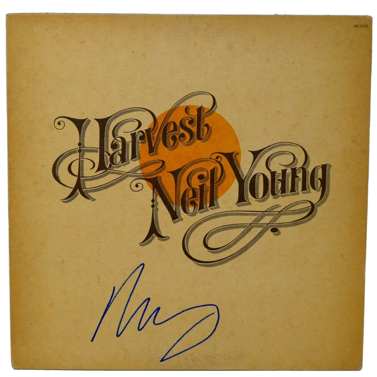 Neil Young Signed Autograph Harvest Vinyl Record Album LP Beckett