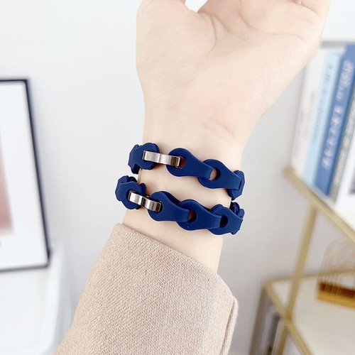 For iWatch 9/8/7/6/5/4 Ultra SE Silicone Breathe Band Strap Wristband Bracelet - Picture 13 of 15