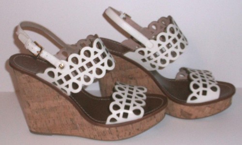 NIB Tory Burch Nori 115MM Leather Wedge Sandal Shoes 10 - Picture 4 of 10