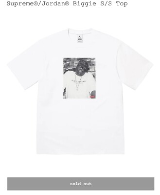 Supreme x Jordan Biggie Tee White FW24 Men's Size Large Sold Out