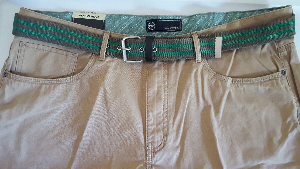 WP WEATHERPROOF RN 121096 Men’s 5-Pocket Casual Pants with Belt 40x30 RETAIL $65 WP WEATHERPROOF RN 121096 Men’s 5-Pocket Casual Pants with Belt 40x30 RETAIL $65