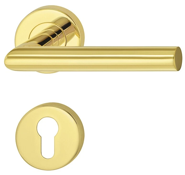 Häfele Latón manillas puertas Pulido de la interior herrajes Oro 2171 - Imagen 3 de 4