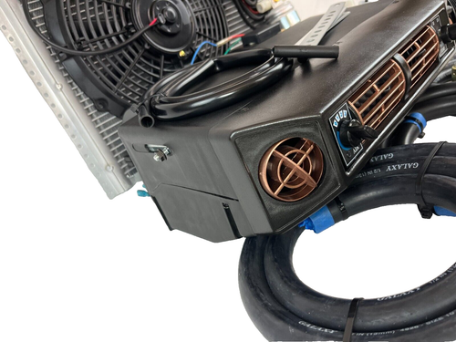 A/C KIT UNIVERSAL UNDERDASH EVAPORATOR 404-100 GOLD 12V WITH ELECTRICAL HARNESS - Picture 4 of 12