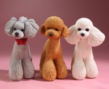 Modellino barboncino JXK scala 1:6 simpatico cane giocattolo animale domestico figura giocattoli collezione regalo