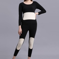 2x Women Thermal Underwear Set Tops and Pants Pajama Long Johns Sleepwear Casual