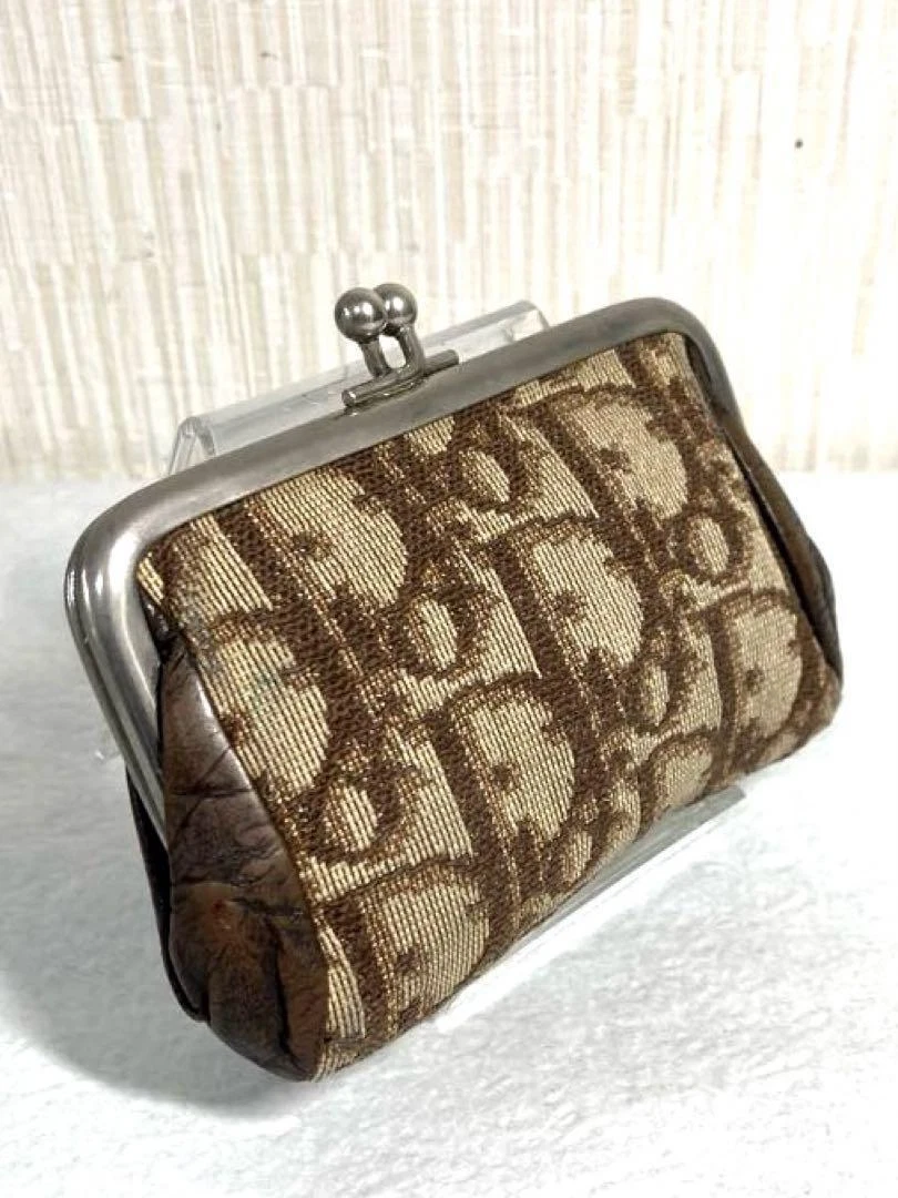Porte monnaie toile motif trotteur Christian Dior