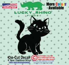 Black Kitten Sticker Decal Cat Vinyl Waterproof Laptop Car Window Funny Cute