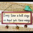 Christmas wood primitive sign farmhouse rustic antique vintage angel wings