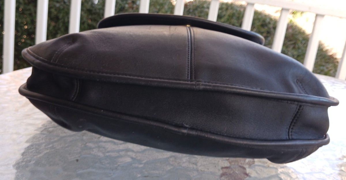 Coach 9029 Vintage Black Leather Ergo Flap Leather Shoulder Bag | eBay