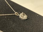 *NEW* Kay Jewelers Sterling Silver Lab Created White “HEART” Sapphire Necklace — photo 6