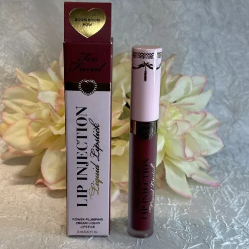TOO FACED LIP INJECTION LIQUID LIPSTICK POWER PLUMPING CREAM BOOM BOOM POW NEW - Picture 1 of 9