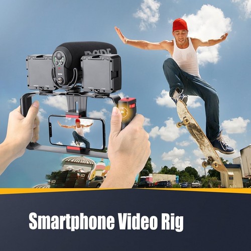 Zeadio Camera Handheld Stabilizer with Smartphone Video Cage Rig, Triple Cold-Sh - Picture 3 of 7