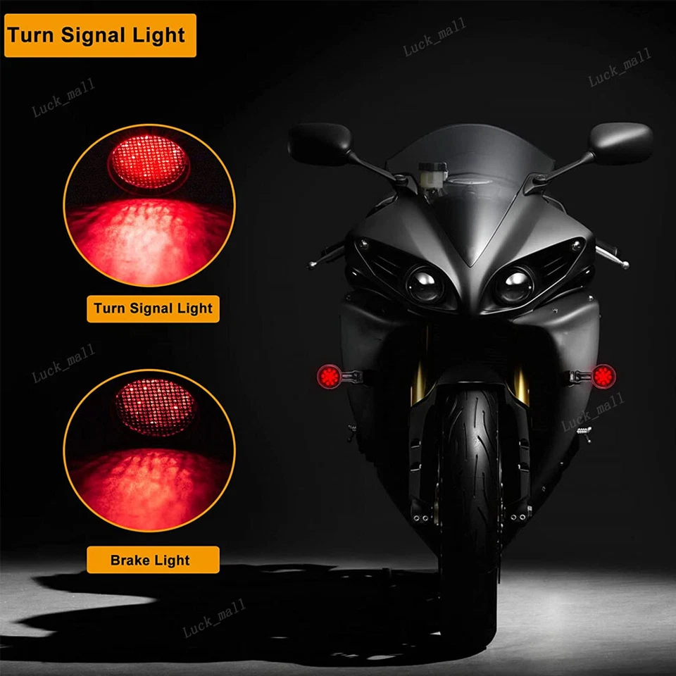 LED Turn Signal Lights For Kawasaki Vulcan 900 800 88 750 500 2000 1700 KZ750B Foto 2 de 4