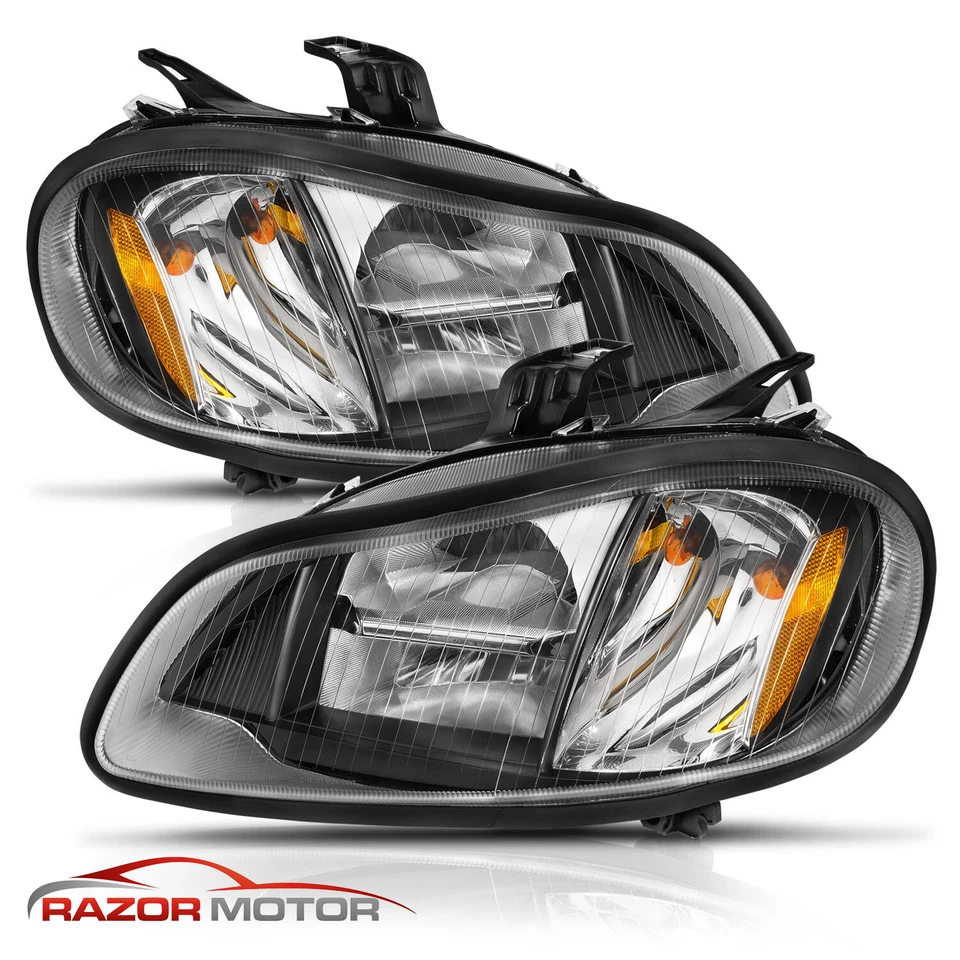 [Full LED]Fit 02-14 Freightliner Business Class M2 Black LED Headlight Pair - Imagem 2 de 4