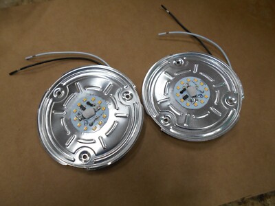 *SET OF 2  12 VOLT 4 3/8'' ROUND DREAM LIGHT LED ON/OFF SWITCH MIDDLE  FREE SHIP 