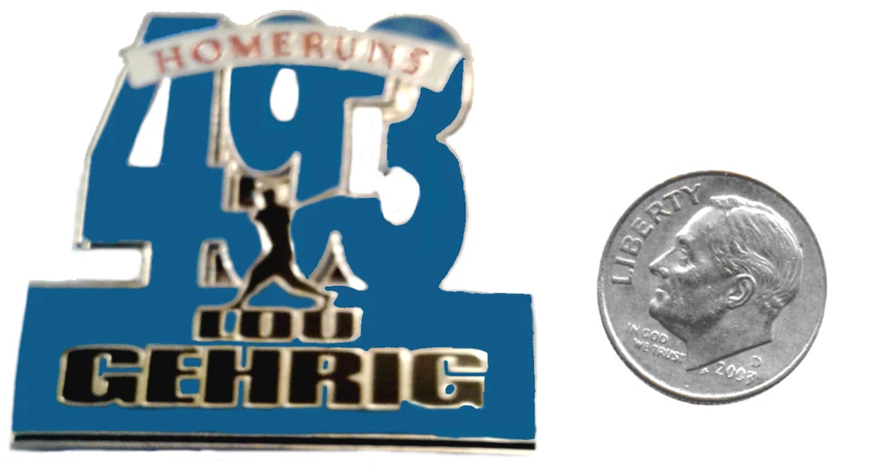洋基队别针纽约洋基队别针纽约别针Lou Gehrig别针493本垒打通信徽章 — 第 2/2 张图片