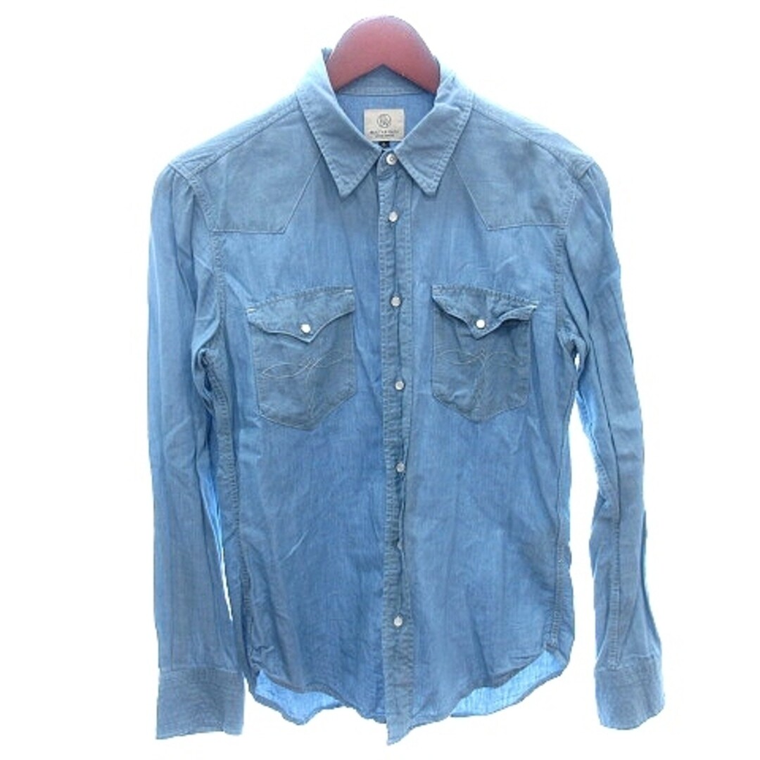 B&Y UNITED ARROWS BEAUTY & YOUTH CHAMBRAY SHIRT STEEN COLLAR LINEN  