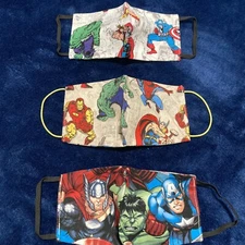 3 Kids Face Mask Cotton Cartoons 