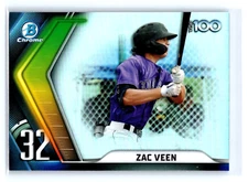 2022 Bowman Scouts' Top 100 #BTP-32 Zac Veen Colorado Rockies