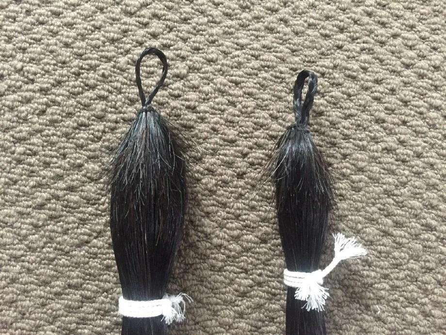 DOUBLE False Tail NATURE BLACK Genuine OZ 90CM 35“ False Horse Tail EXTENDED - Bild 4 von 4