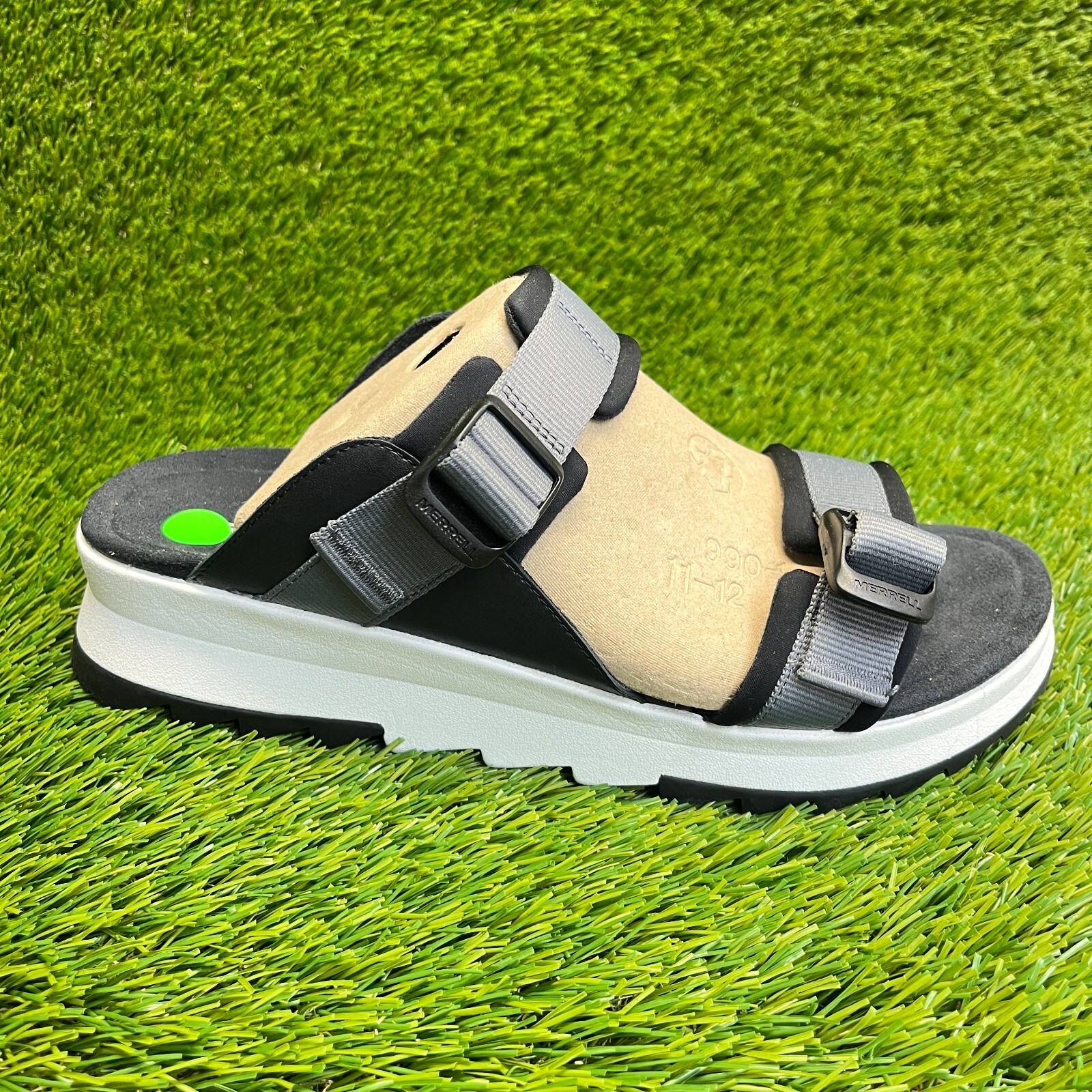 Sandali Merrell Alpine Cush donna taglia 11 grigio nero bianco spiaggia outdoor slide