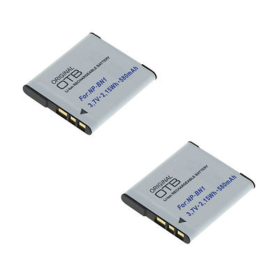 2x Akku für Sony Cyber-shot DSC-W390 DSC-WX50 DSC-WX100 NP-BN1 NP-BN