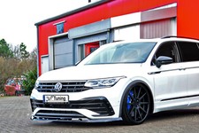 Frontspoiler Cuplippe Splitter V2 aus ABS für VW Tiguan 2 AD1 Facelift R-Line R