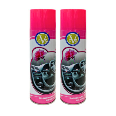 2 x 500ml ARMATURENBRETT GLANZ SILIKON SPRAY AUTO INNENVERKLEIDUNG REINIGER ROSE