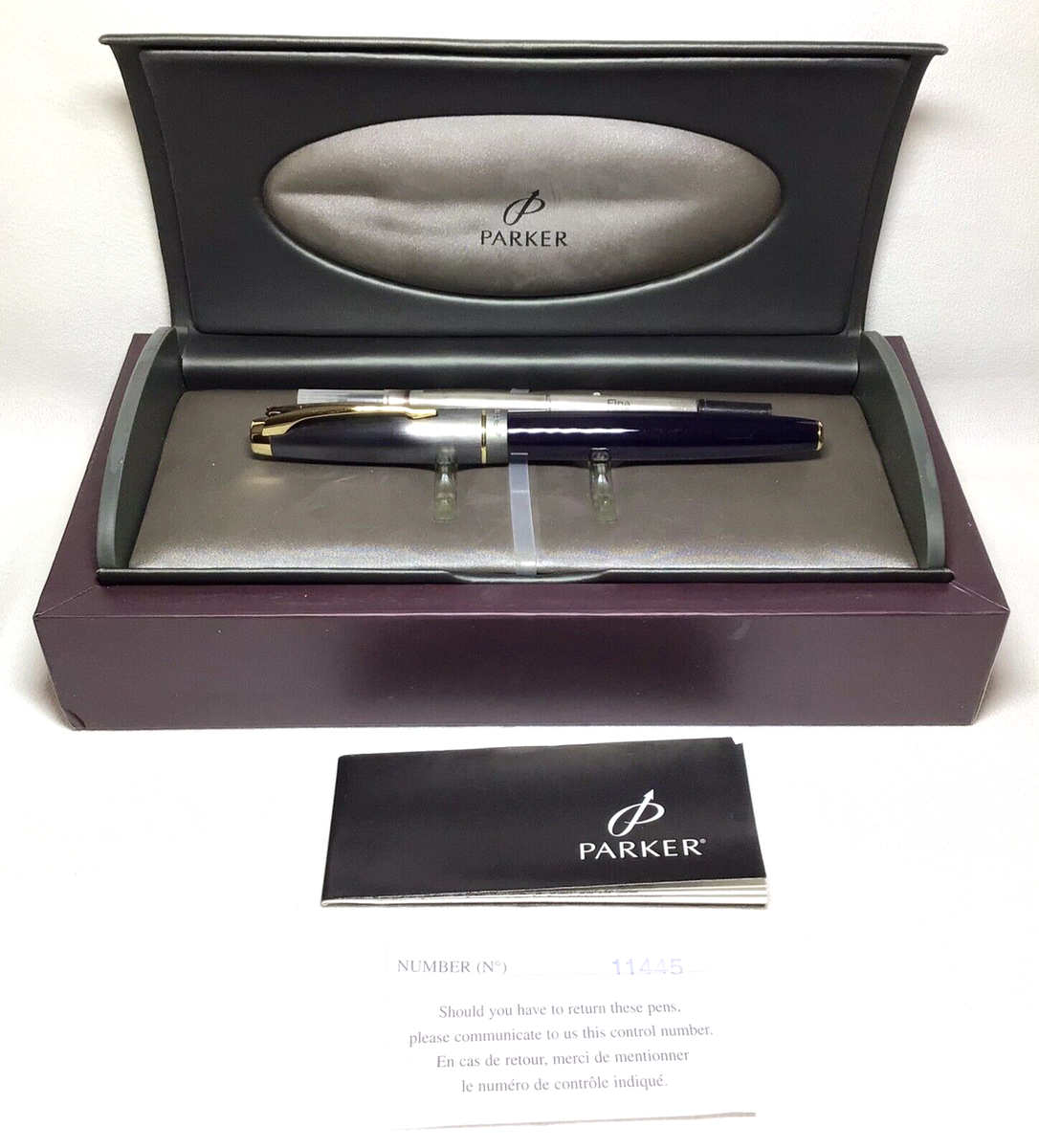 PARKER 100 Cobalt-black ボールペン Parker 100 Cobalt Black GT RollerBall Pen New in Box Product