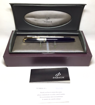 PARKER 100 Cobalt-black ボールペン Parker 100 Cobalt Black GT RollerBall Pen New in Box Product