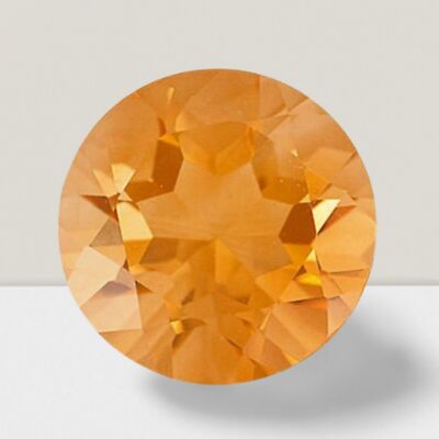 Citrine Round Cut Gemstone 6 Cts - 13 mm VVS Loose Gem