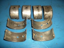 8x Cojinetes principales del cigüeñal del motor de avión ligero Lycoming 0-235. USADO.