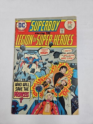 Superboy Legion of Super Heroes #209 DC Comics 1975 Bronze Age Vintage 70's 