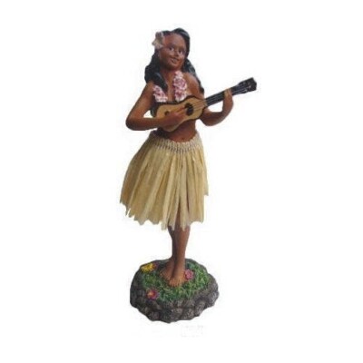 Dashboard Hula Doll w/ Ukelele Sweet Leilani KC Hawaii 6.5'' in Original Box