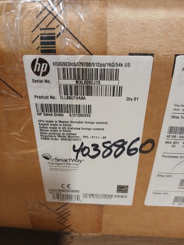 HP EliteDesk 800 G5 SFF Intel Core i7-9700 16GB DDR4 RAM 512GB SSD WIN10 NOB - Picture 3 of 6