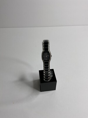 Citizen Eco-Drive Ladies Watch Crystals Black Dial and Bracelet Solar Powered Citizen EM0770-52Y Silhouette Swarovski Crystal Black Mother  main image 4