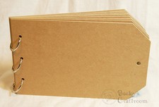5.5" x 8.5" Bare Chipboard Tag Album 8 pages  16 sides 3 rings