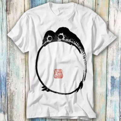 T-Shirt Sad Frog japanische Kunst Matsumoto Hoji Meika Meme Geschenk Top Unisex 776