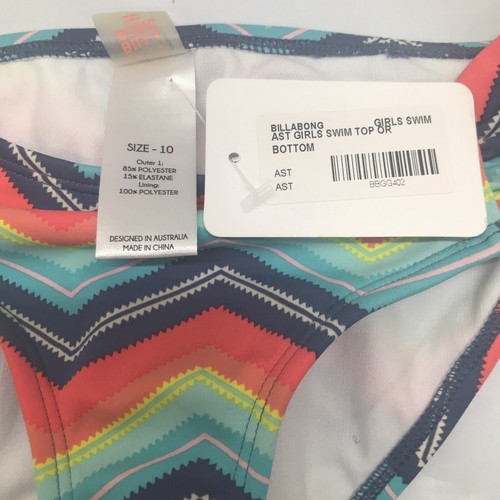 Billabong Girl’s Swim Bikini Bottom NWT Size 10 Zig Zag Print * - Picture 9 of 12