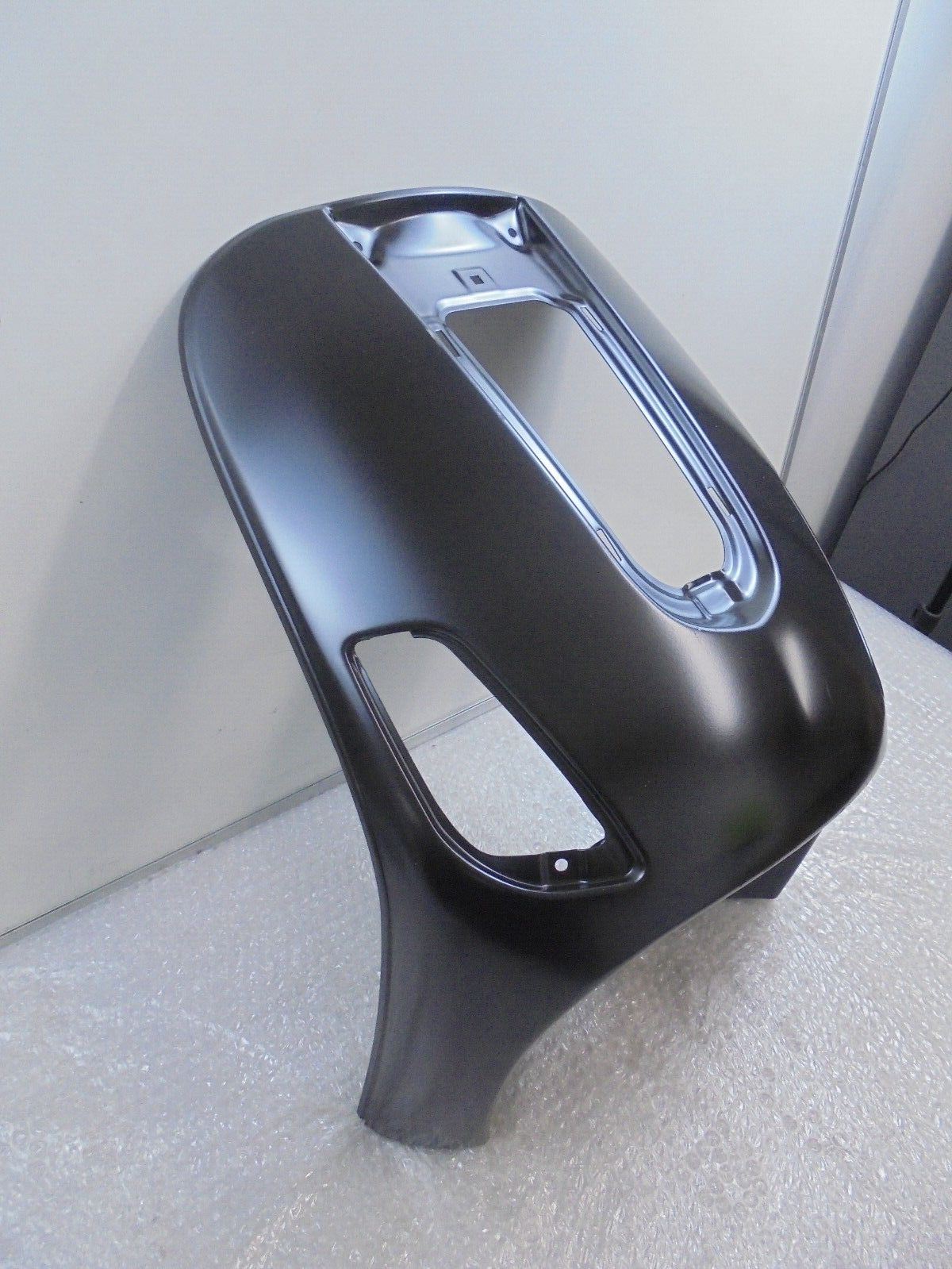 Vespa LT, LX, LXV, S Front Shield Metal Unfinished Black New 