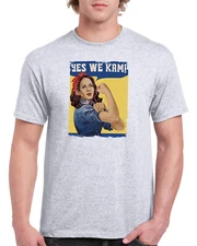 Yes We Kam T-Shirt Kamala Harris Rosie the Riveter for President Campaign GKH05