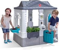Step2 Neat Tidy Cottage Kids Playhouse, Indoor/Outdoor Playset, Interactive Pl