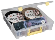 6955JY Super Satchel with Yellow Latches and Handle