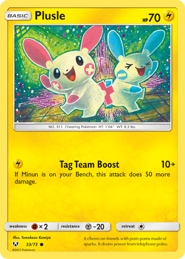 Plusle Shining Legends #33 Pokémon TCG