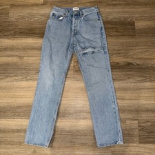 AGOLDE Lana Slice Jeans Womens 26 Light Wash High Rise Straight Denim