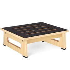 5.5 Inch Heavy Duty Wooden One Step Stool NonSlip Rubber 450 LBS Bed Steps
