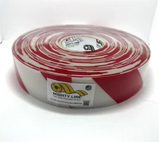 Mighty Line® Deluxe Safety Tape - 2" x 100' Red/White/Chevron Free Shipping