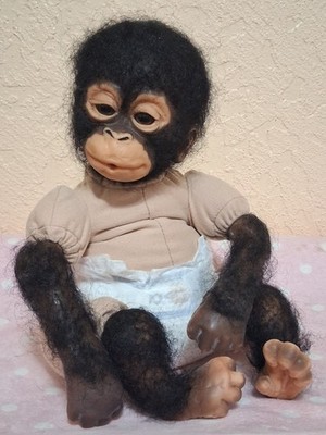 Reborn baby monkey/chimp silicone Ashton Drake doll | eBay