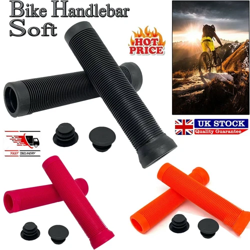 BMX MTB Mountain Bike Bicyle Handlebar Grips Soft Double Cycle Bar Grip Comfort - Picture 1 of 6